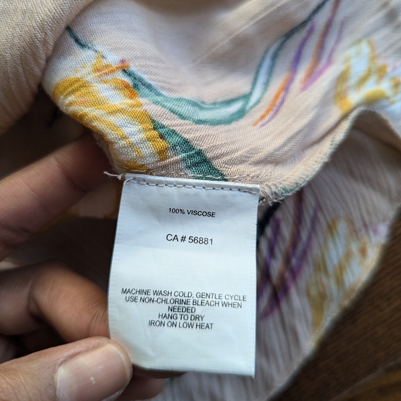 O'Neill baby doll camisole button down multicolor floral boho hippie women XS - Picture 5 of 10